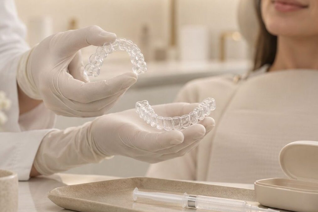 Férulas de blanqueamiento dental a medida supervisadas por el dentista